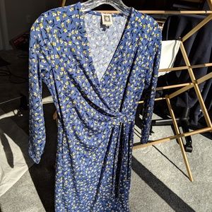 Anne Klein V-neck faux wrap dress